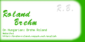 roland brehm business card